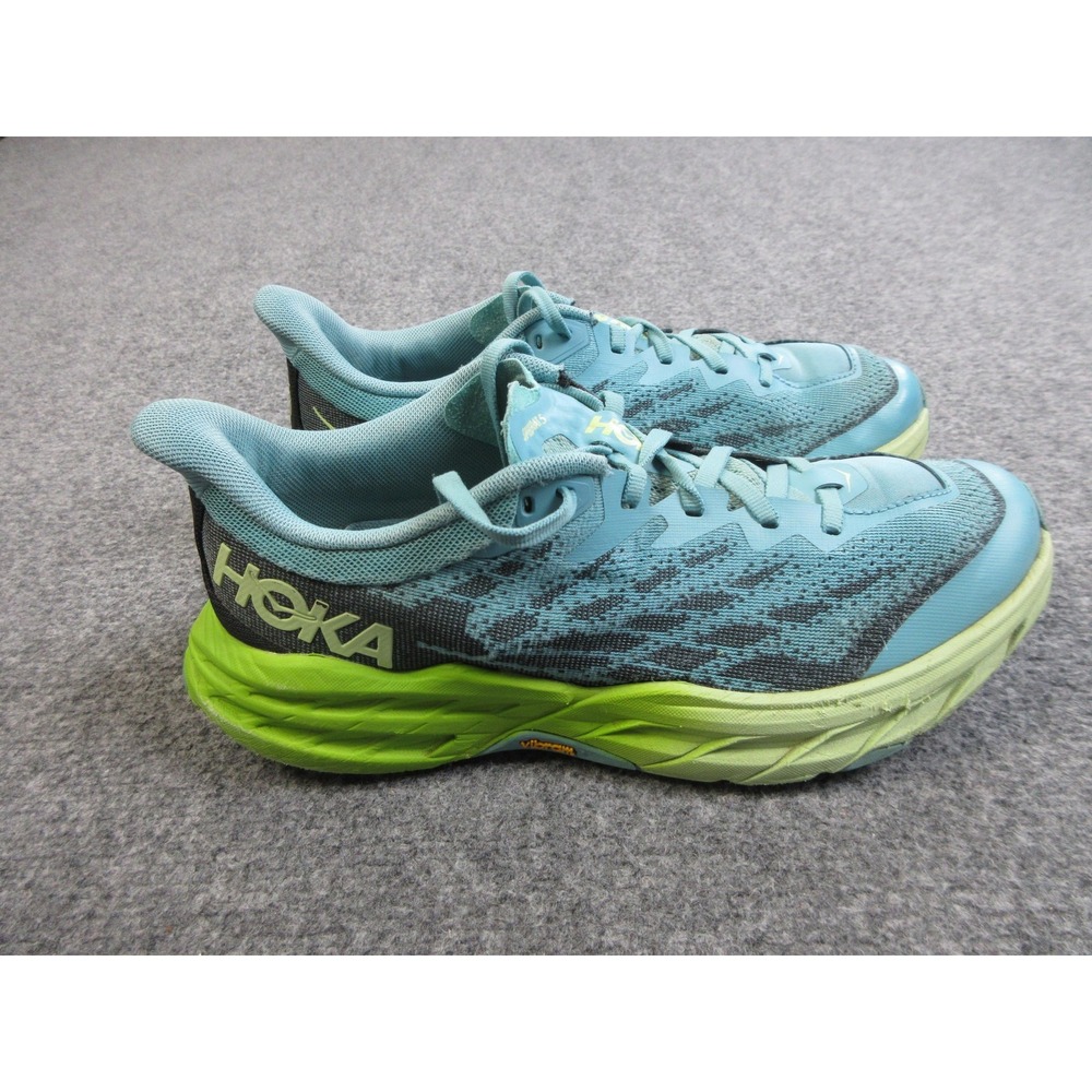 Hoka One One Speedgoat 5 Shoes Womens Size 9 Blue Trail Running Sneakers Vibram